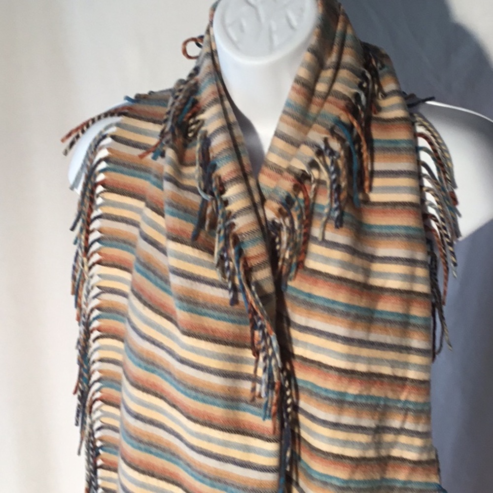Lord and Taylor Striped Winter Scarf